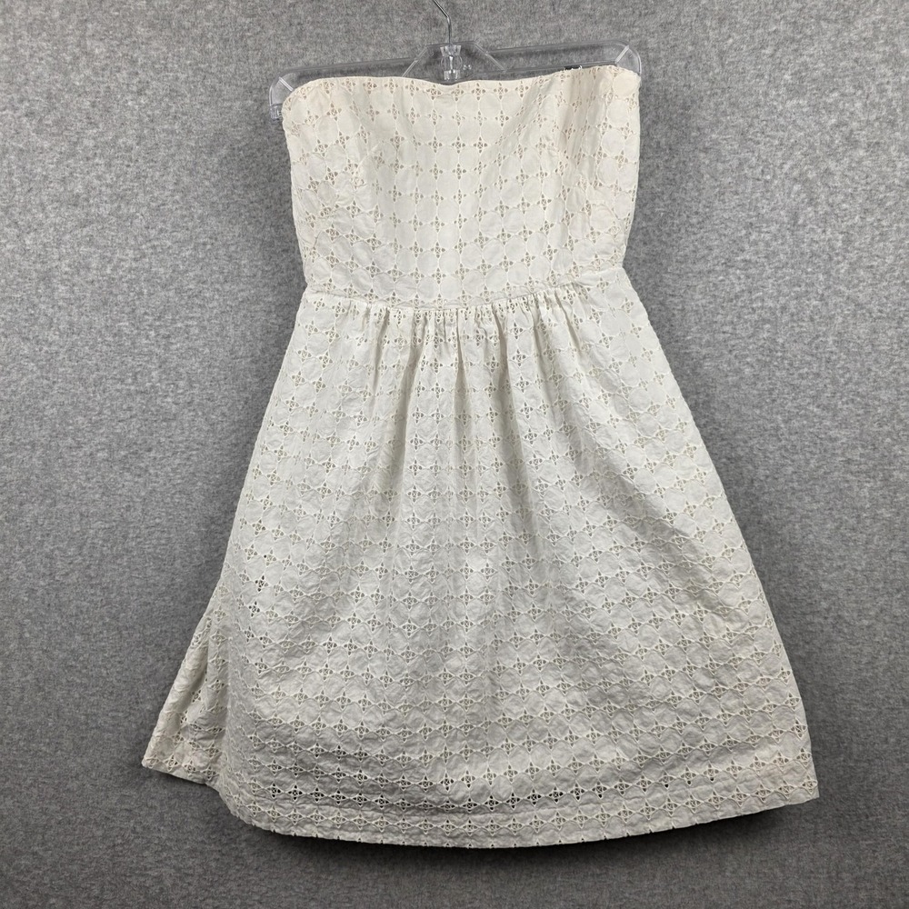 Banana Republic Dress Womens 4P White‎ Strapless Lace Fit & Flare Boho Sundress